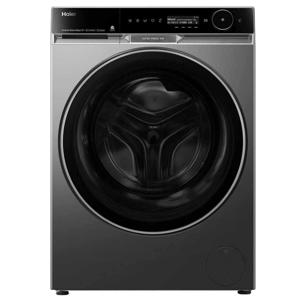 Haier 600 Series 12kg Front Load Washer with UV Protect Dark HWF12PXB1