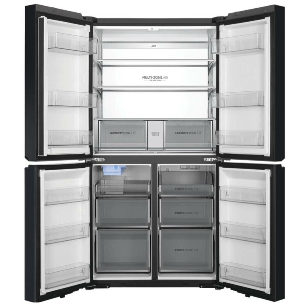 Haier 623L Quad Door Refrigerator with Ice and Water Charcoal HRF680YPC