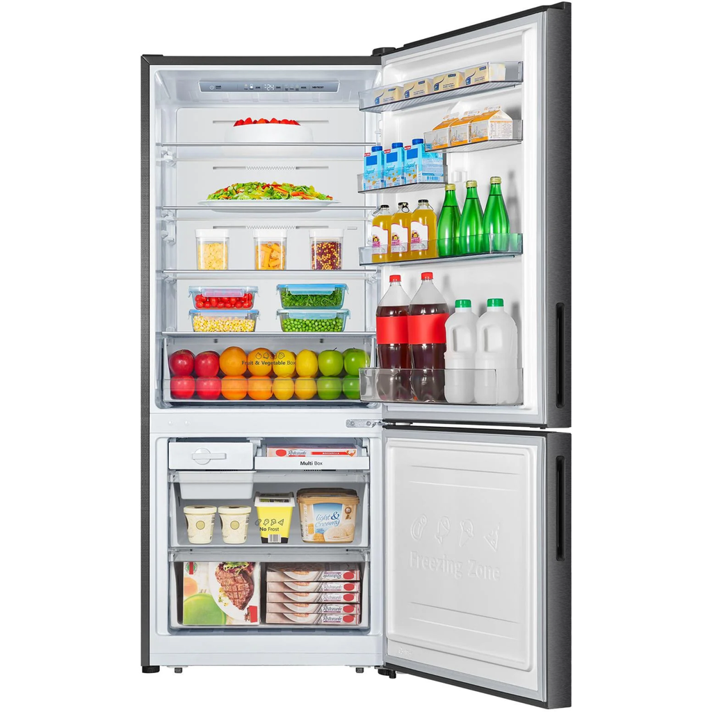 Hisense 417L Bottom Mount Fridge Dark Stainless Steel HRBM418E