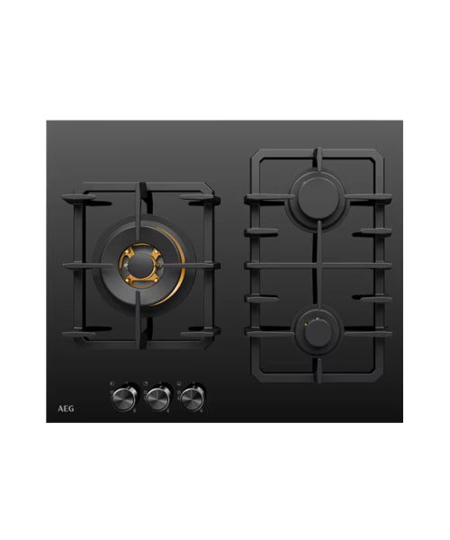 AEG 60cm 3-Burner Gas Cooktop HGC6366BB (T2B)
