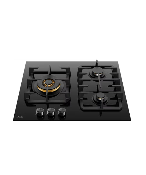 AEG 60cm 3-Burner Gas Cooktop HGC6366BB (T2B)