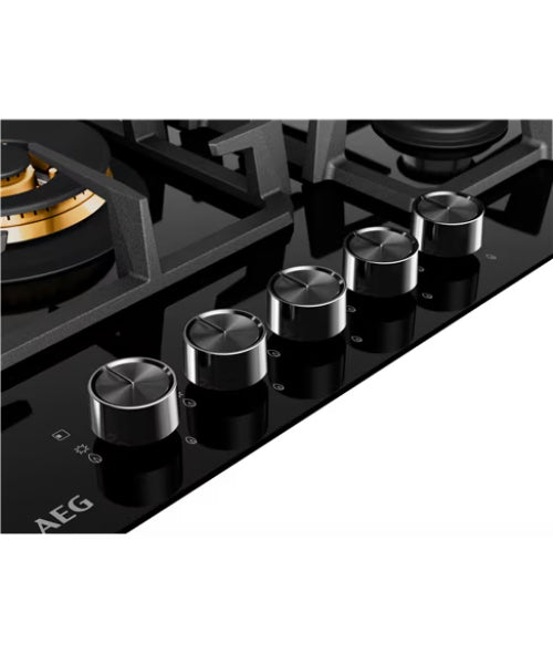 AEG 90cm 5-Burner Glass Gas Cooktop HGC9566BB (T2B)