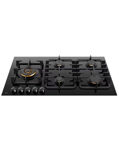 AEG 90cm 5-Burner Glass Gas Cooktop HGC9566BB (T2B)