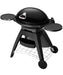 Beefeater Black Big Bugg BB722BA gas BBQ side view showing burners, side shelves, and grill body design