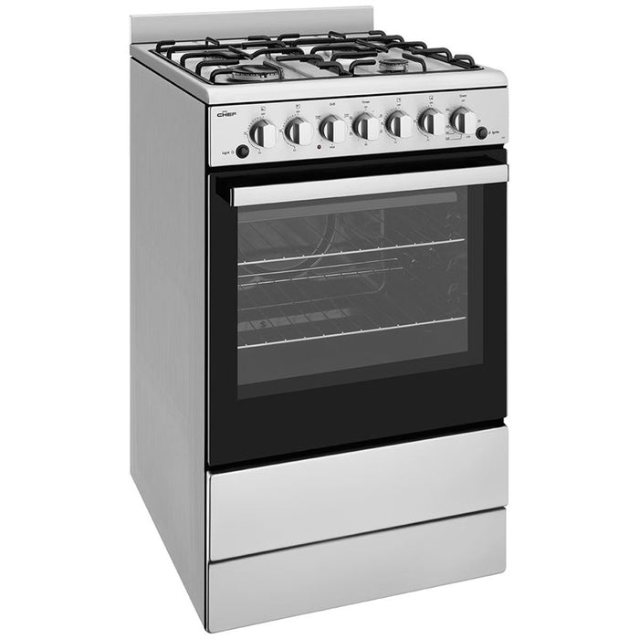 Chef 54cm Freestanding Gas Stove - CFG504SCH