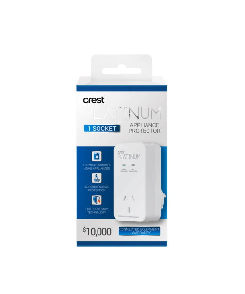 Crest Platinum 1 Socket Surge Protector PWW14473 (RET)