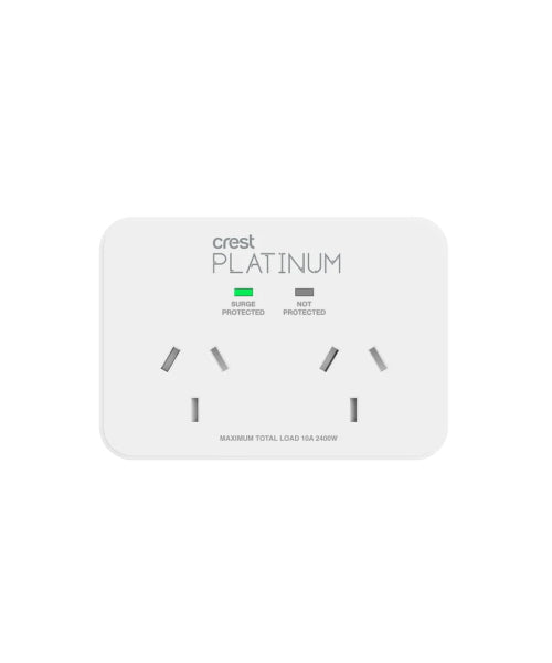 Crest Platinum 2 Socket Surge Protector PWW14474 (RET)