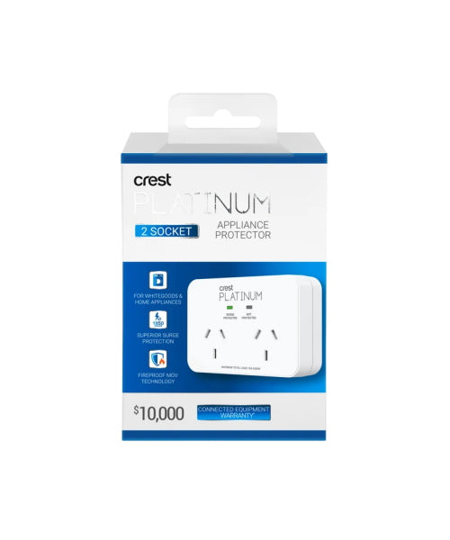 Crest Platinum 2 Socket Surge Protector PWW14474 (RET)