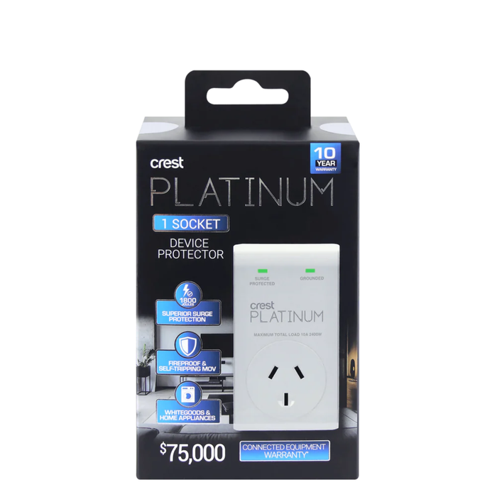 Crest Platinum Appliance Surge Protector, 1 Socket PWU01905