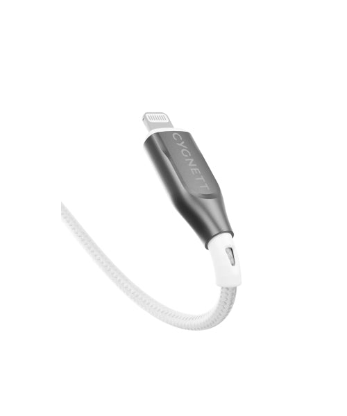 Cygnett 1m Armoured Lightning Cable to USBA White CY4659PCCAL (RSB)