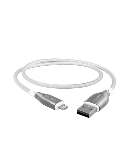 Cygnett 1m Armoured Lightning Cable to USBA White CY4659PCCAL (RSB)