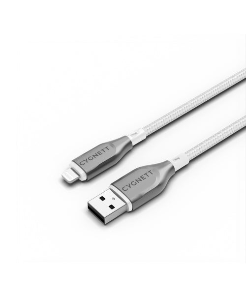 Cygnett 1m Armoured Lightning Cable to USBA White CY4659PCCAL (RSB)