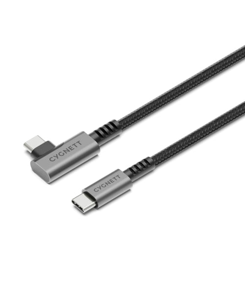 Cygnett 1m Unite Right Angle Braided USBC 3.1 Cable CY5104PCTYC (RSB)