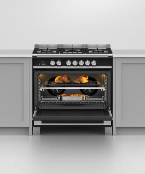 Fisher & Paykel 90cm Freestanding Dual Fuel Stove OR90SCG4B1 (BNE)
