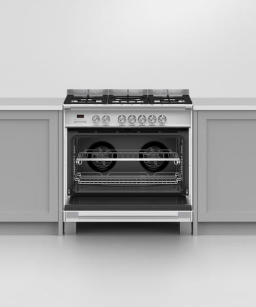 Fisher & Paykel 90cm Freestanding Dual Fuel Stove OR90SCG4W1 (NAT)