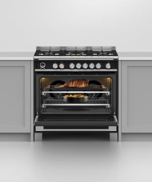 Fisher & Paykel 90cm Freestanding Dual Fuel Stove OR90SCG6B1 (NAT)