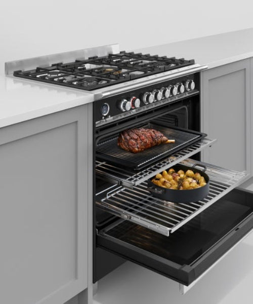 Fisher & Paykel 90cm Freestanding Dual Fuel Stove OR90SCG6B1 (NAT)