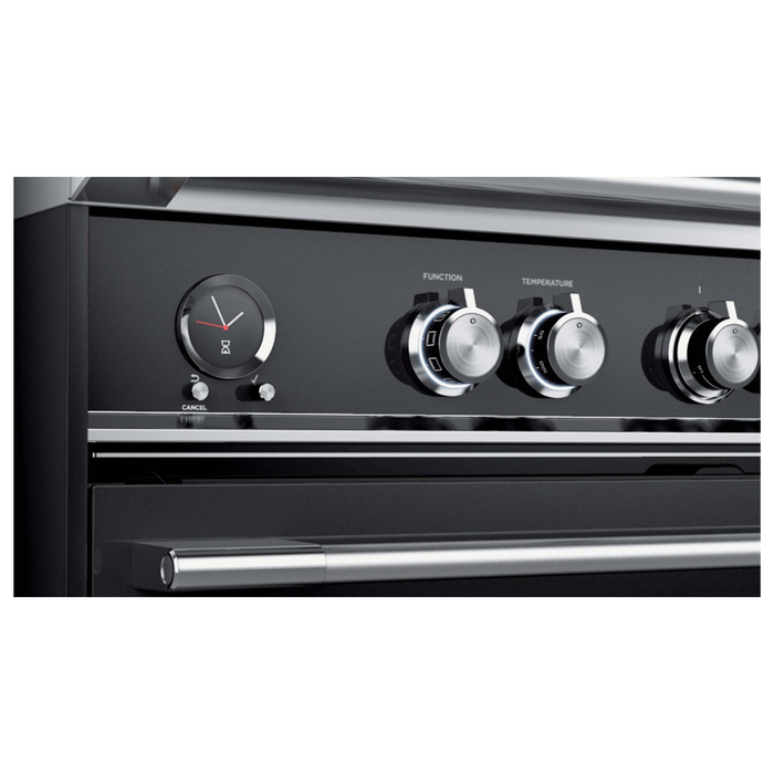 Fisher & Paykel Series 9 90cm Classic Freestanding Induction Pyrolytic Cooker Black OR90SCI6B1