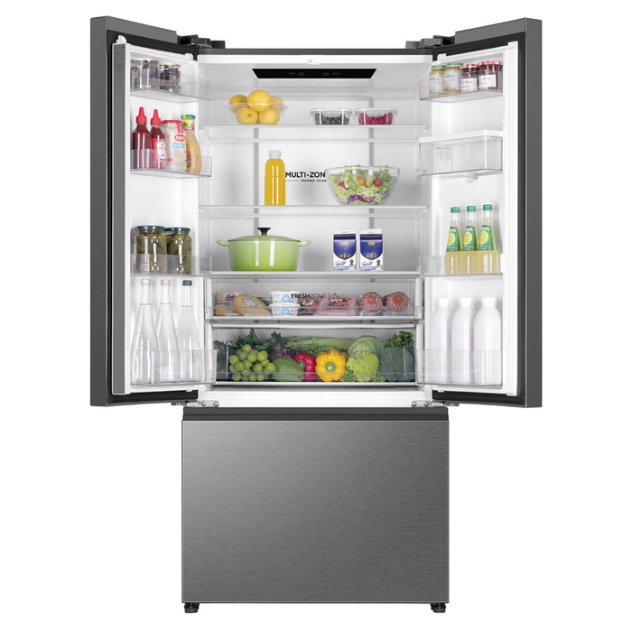 Haier 509L French Door Fridge with Non-Plumbed Water Dispenser Satina HRF510FHS