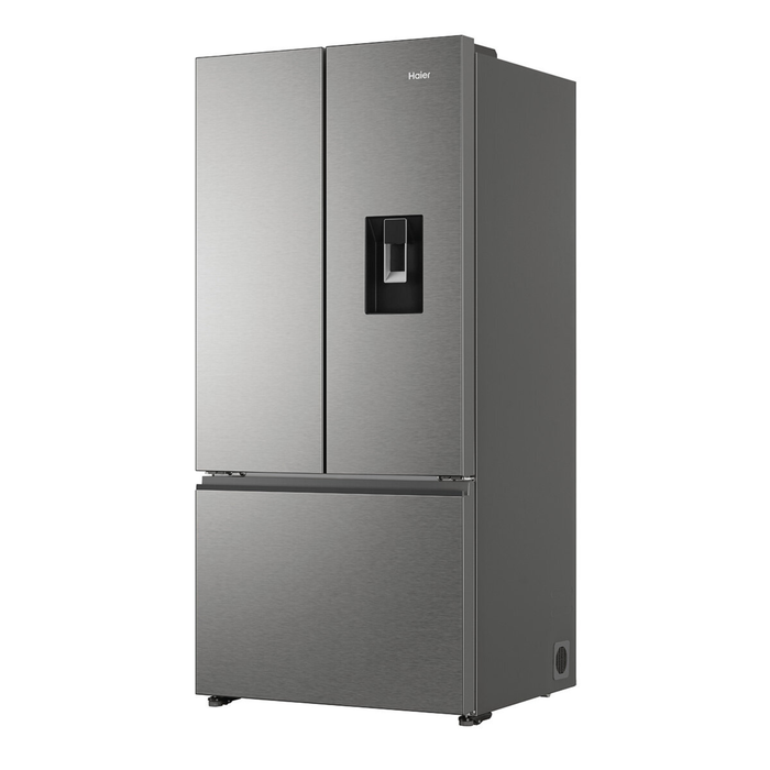 Haier 509L French Door Fridge with Non-Plumbed Water Dispenser Satina HRF510FHS