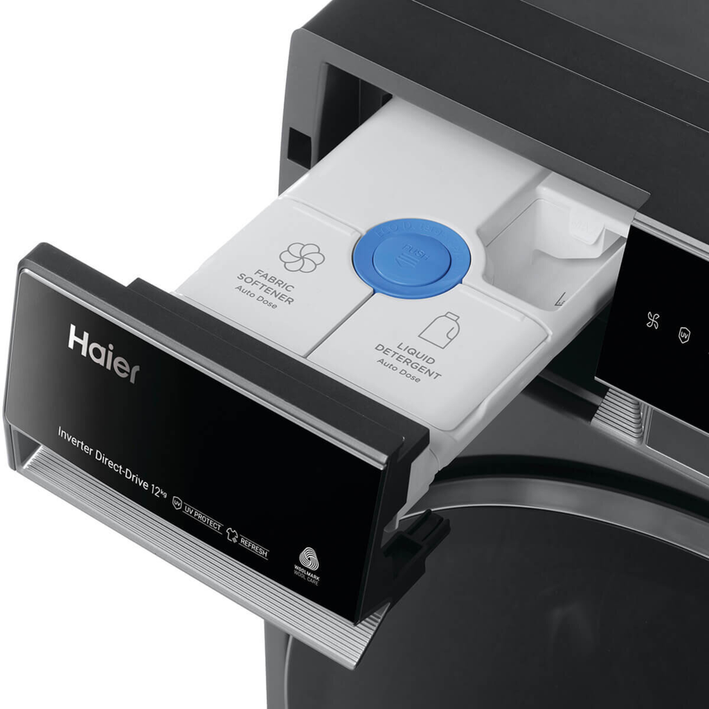 Haier 600 Series 12kg Front Load Washer with UV Protect Dark HWF12PXB1