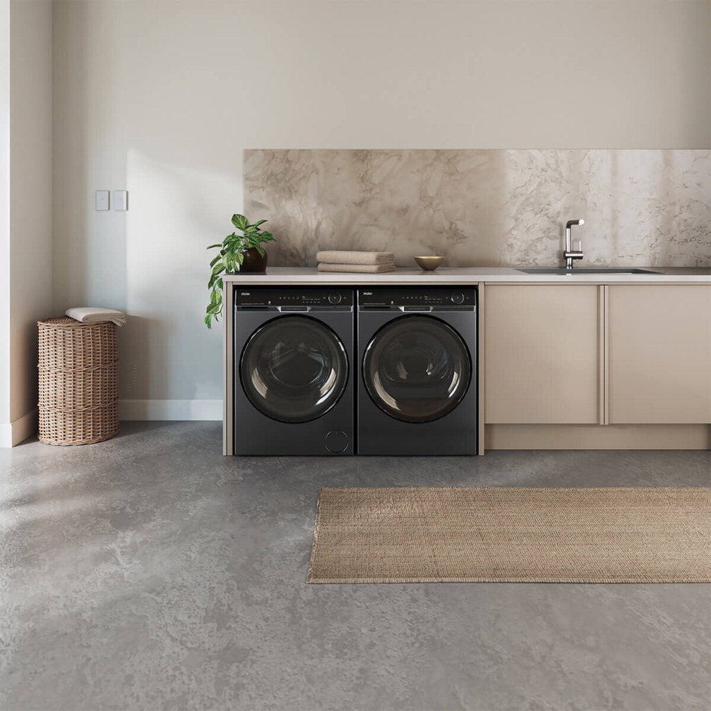 Haier 600 Series 12kg Front Load Washer with UV Protect Dark HWF12PXB1