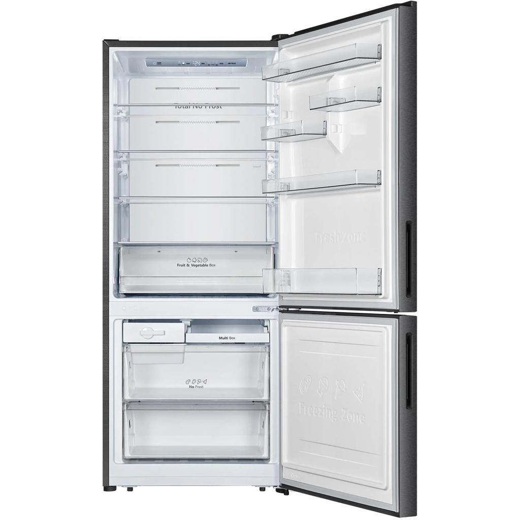 Hisense 417L Bottom Mount Fridge Dark Stainless Steel HRBM418E