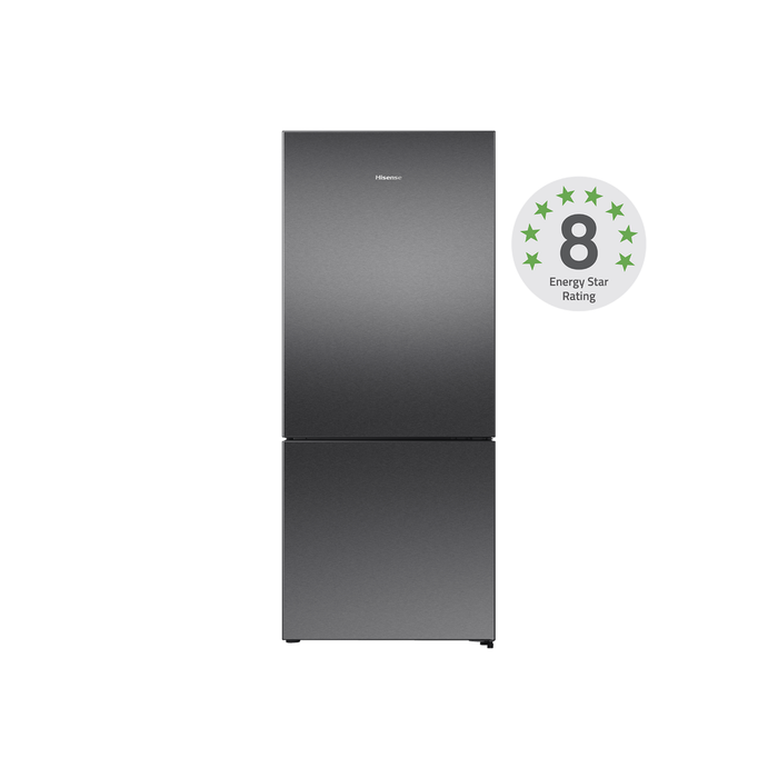 Hisense 417L Bottom Mount Fridge Dark Stainless Steel HRBM418E