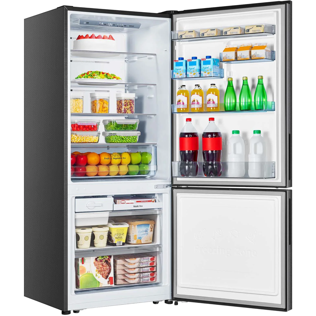 Hisense 417L Bottom Mount Fridge Dark Stainless Steel HRBM418E