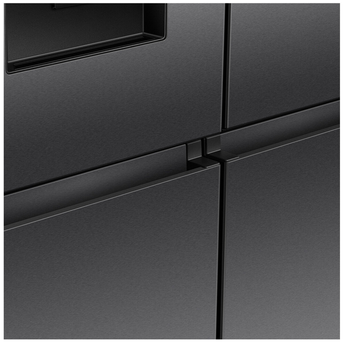 Hisense 483L French Door Fridge Black Steel with Non-Plumbed Ice and Water Dispenser HRCD483TBW