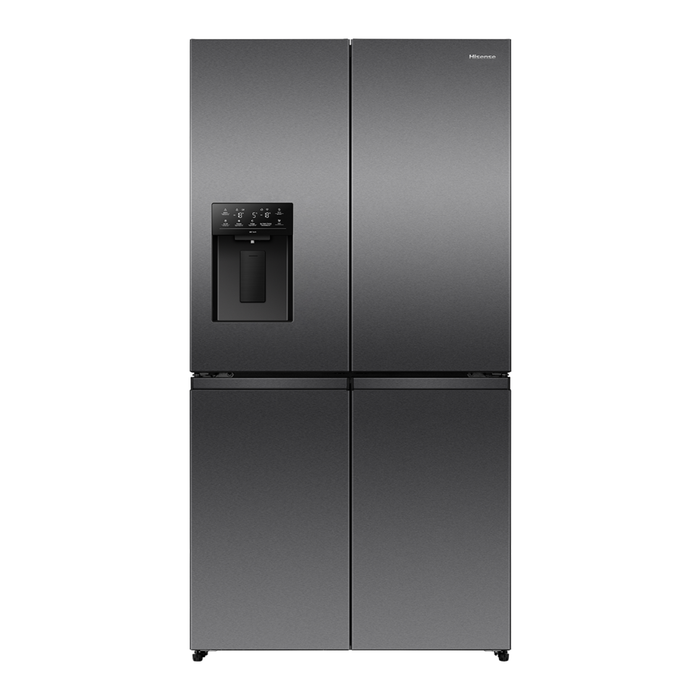 Hisense 640L PureFlat French Door Refrigerator Dark Stainless Steel HRCD640TBW