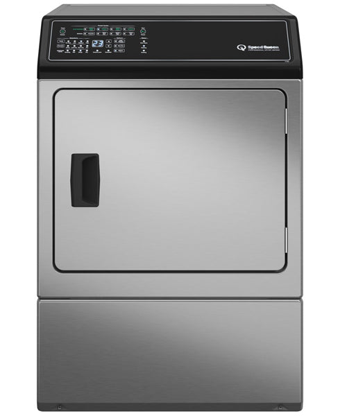 Speed Queen High Speed Electric Dryer 20amp ADEE9B front load white laundry appliance with stainless steel drum