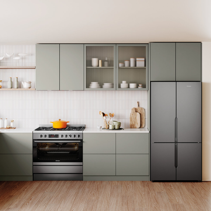 Westinghouse 90cm Dual Fuel Pyrolytic Freestanding Cooker with SteamBake Dark Stainless Steel WFEP9717DD