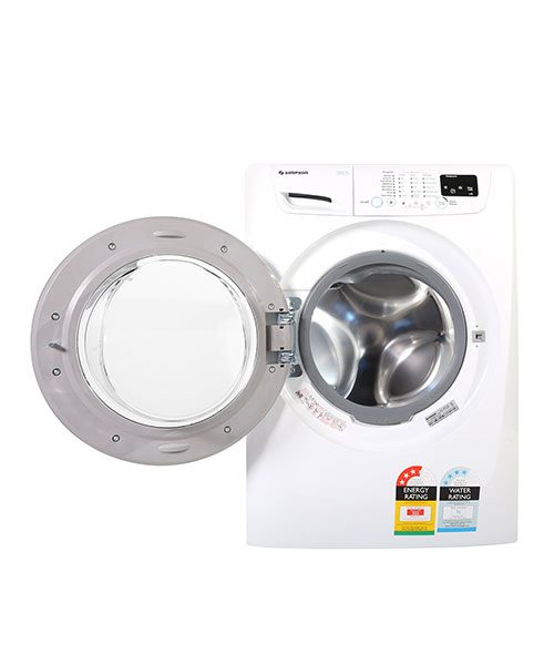 Open lid on Simpson 7KG Front Load Washer EWF12743