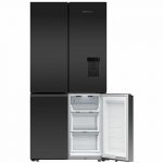 Fisher-&-Paykel-690L-Quad-Door-Refrigerator—Matte-Black-Glass-RF730QZUVB1-bottom-door