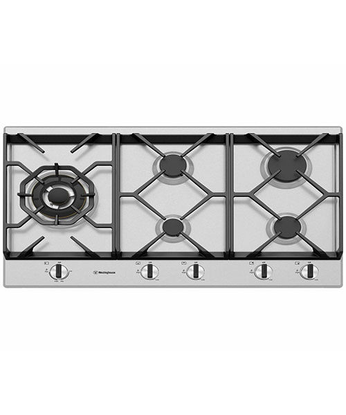Westinghouse-90cm-Natural-Gas-Stainless-Steel-Cooktop-WHG958SC