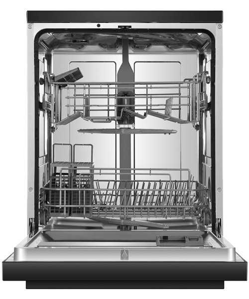 Haier-HDW15F2B1-60cm-Freestanding-Dishwasher-Open